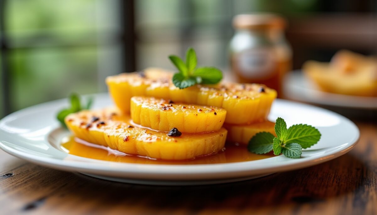 Plaisir sucré d’ananas rôti au miel : le dessert frais et gourmand à découvrir