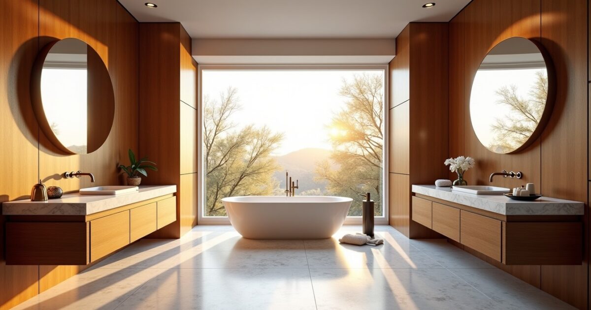 Salle de bain : quand marbre et bois réinventent l'élégance et la chaleur