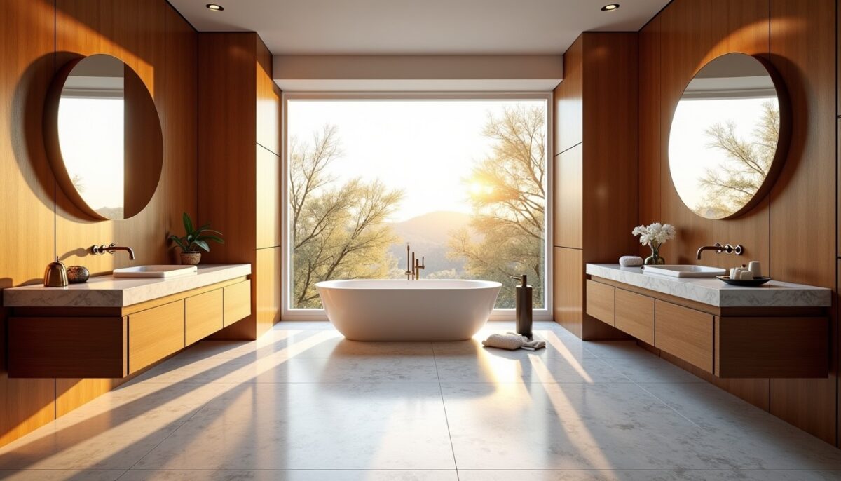 Salle de bain : quand marbre et bois réinventent l'élégance et la chaleur