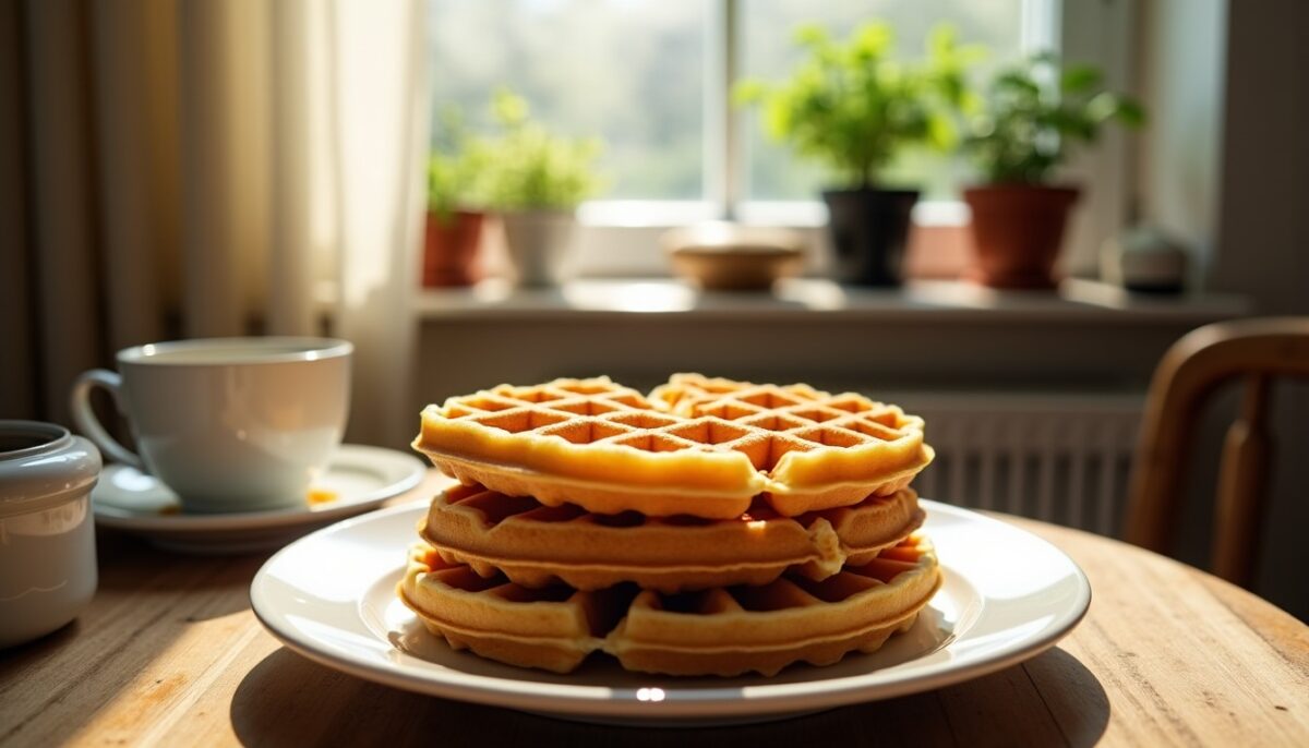 Découvrez la recette simple de gaufres légères et croustillantes, sans aucune pointe de sucre ajouté